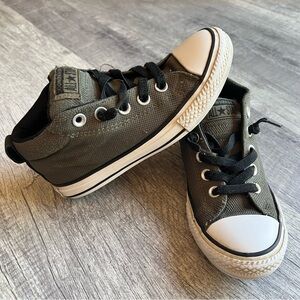 Converse Kids' Olive and White Sneakers Size 13.5